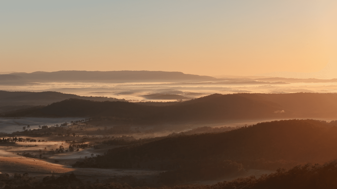 First light over a regional worksite